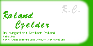 roland czelder business card